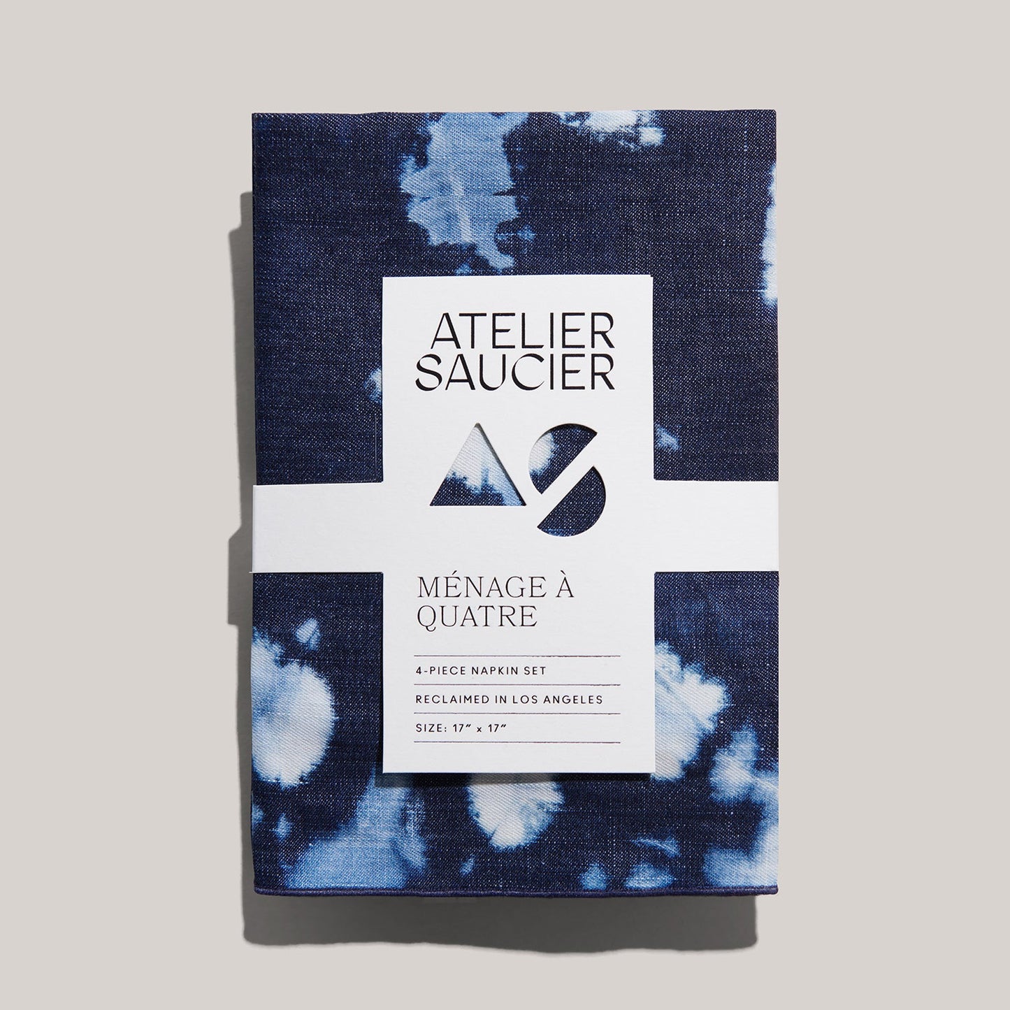 Tie-dye Denim Linen Napkins | Set of 4