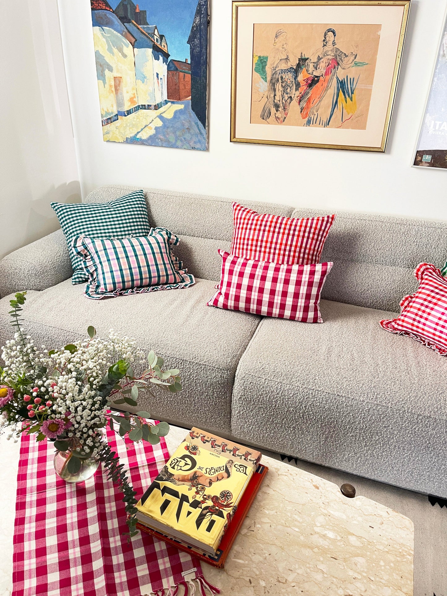 Archive NY Noel Ruffle Plaid Pillow