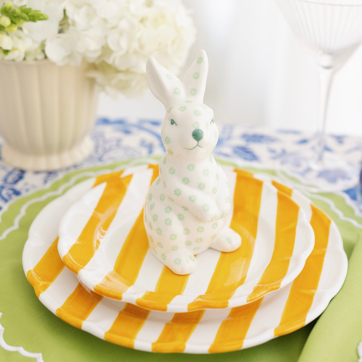 AMALFITANA YELLOW STRIPE DINNER PLATE