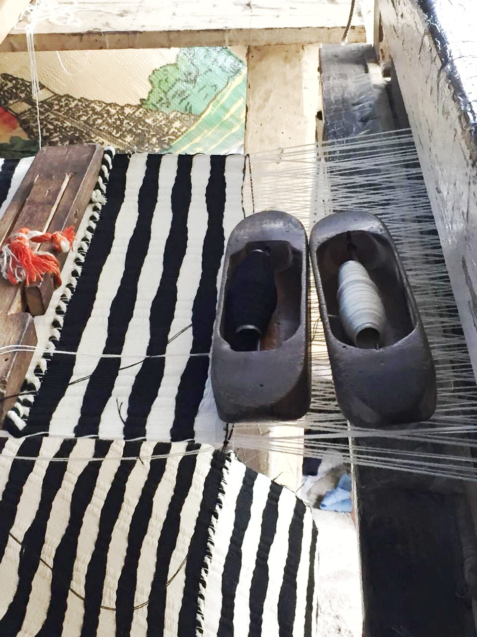 Antigua Pillow - Baby Pink and Umber Colorblocked