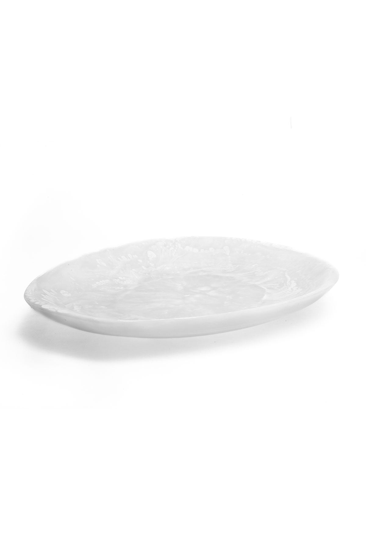 Small Shell Platter - White Swirl