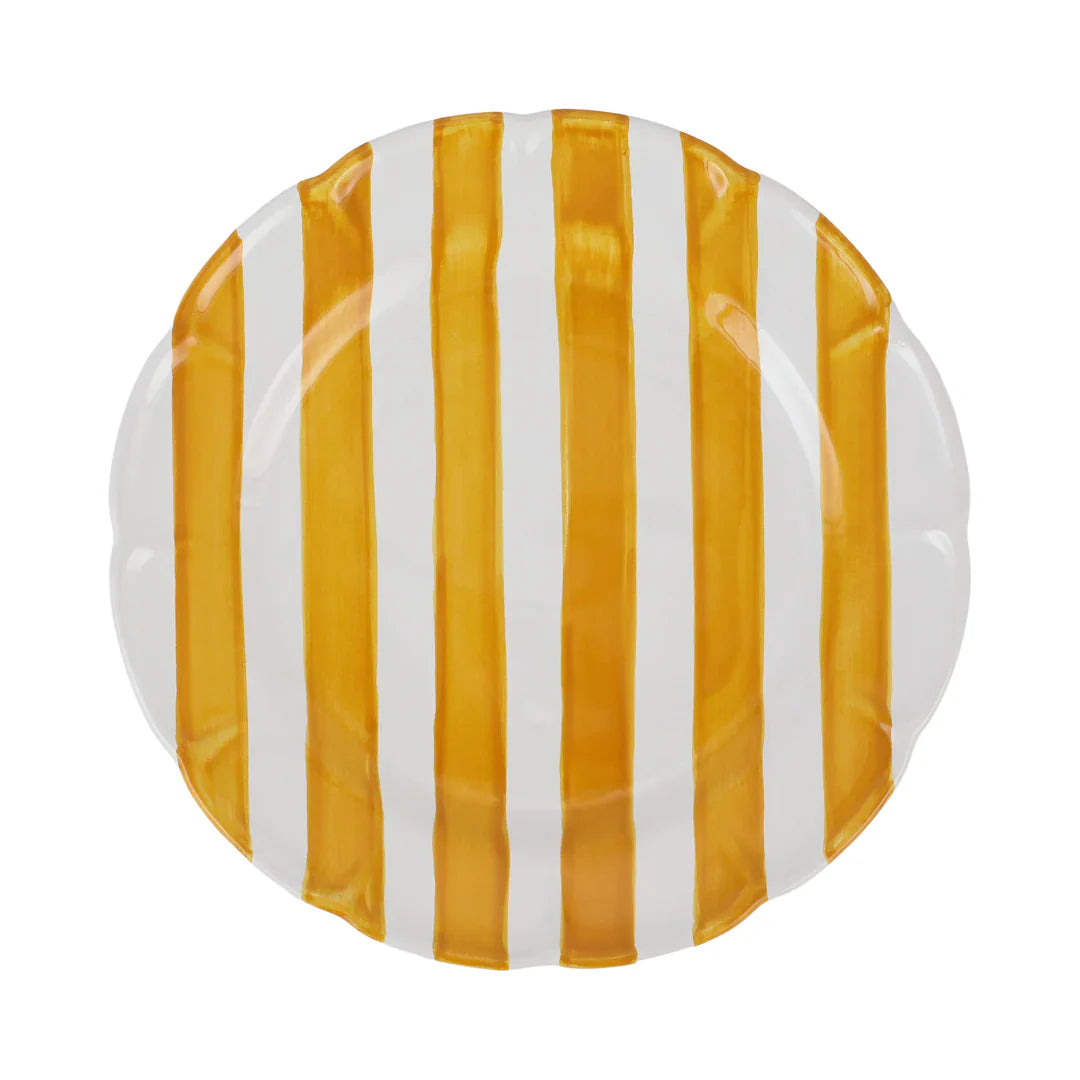 AMALFITANA YELLOW STRIPE DINNER PLATE