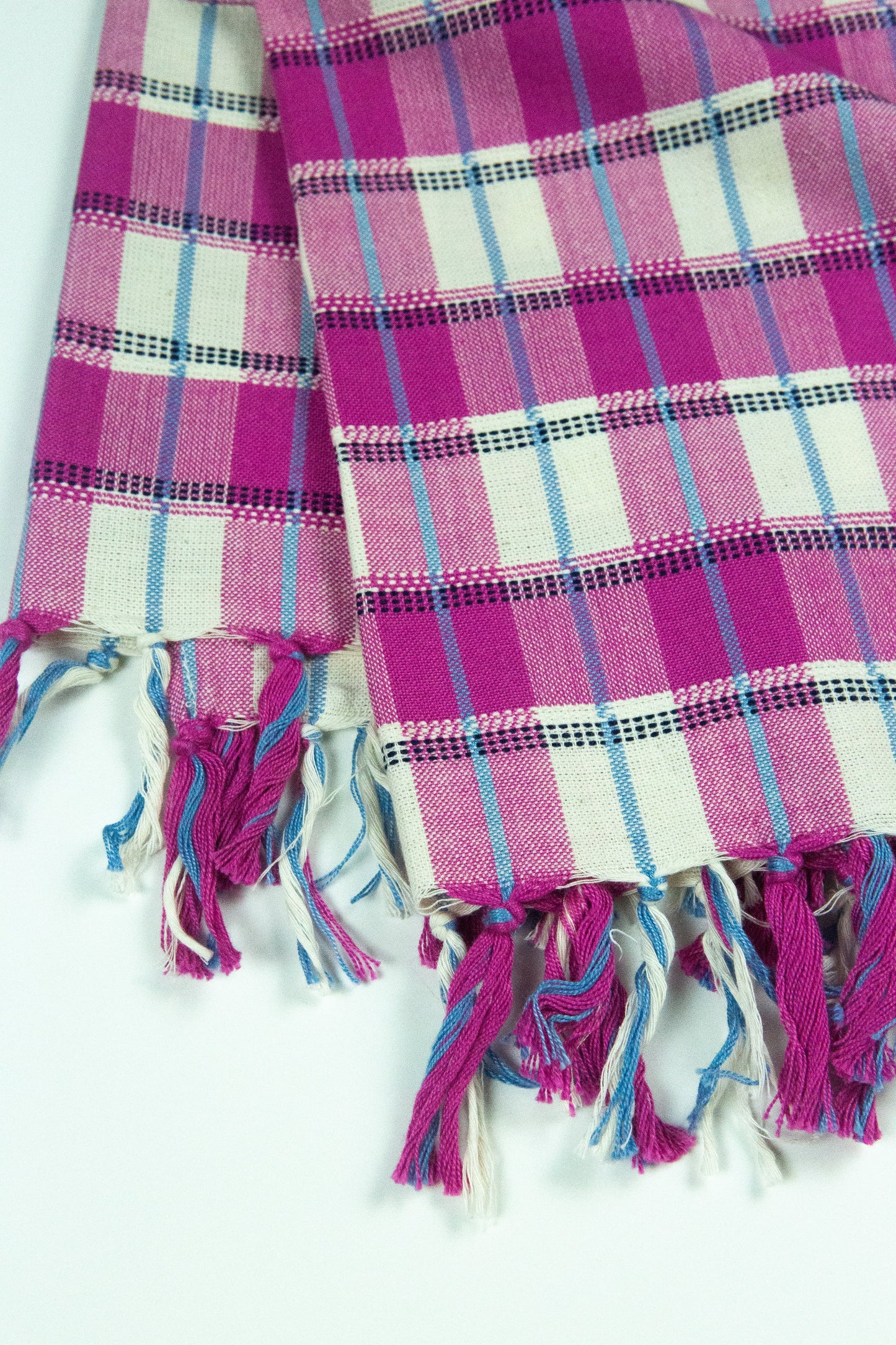 San Andres Gingham Pink & White Kitchen Towel