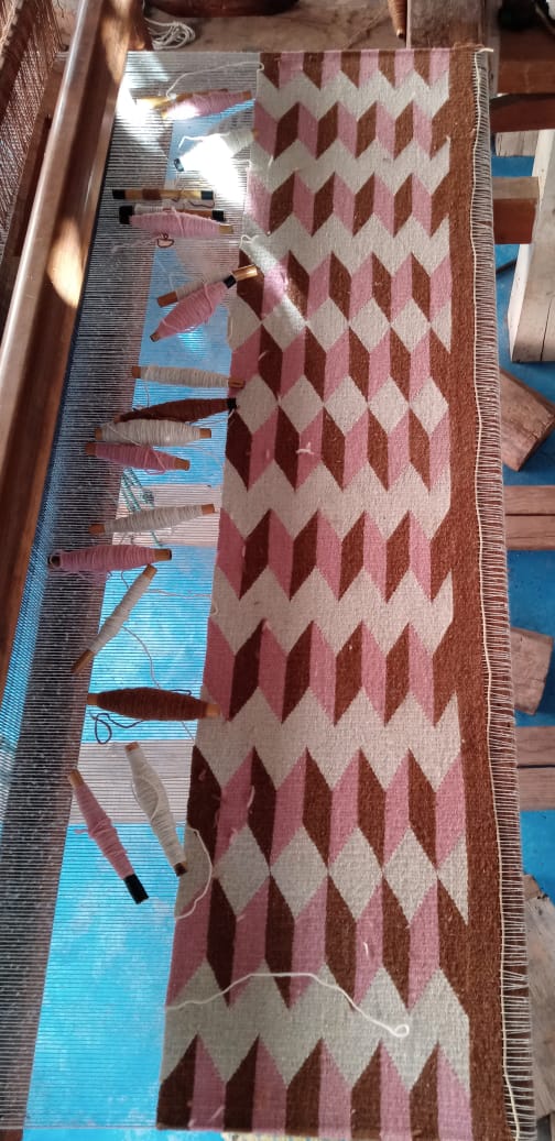 Teo Rug in Umber/Pink