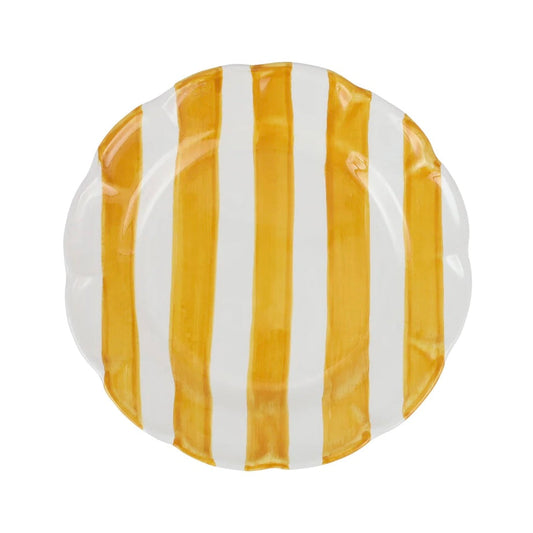 AMALFITANA YELLOW STRIPE SALAD PLATE