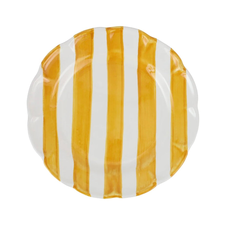 AMALFITANA YELLOW STRIPE SALAD PLATE