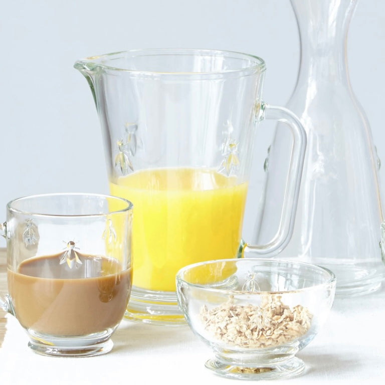 BEE GLASS PITCHER