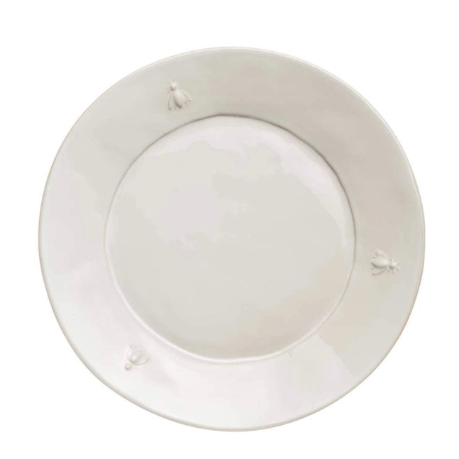 BEE DESSERT PLATE, WHITE