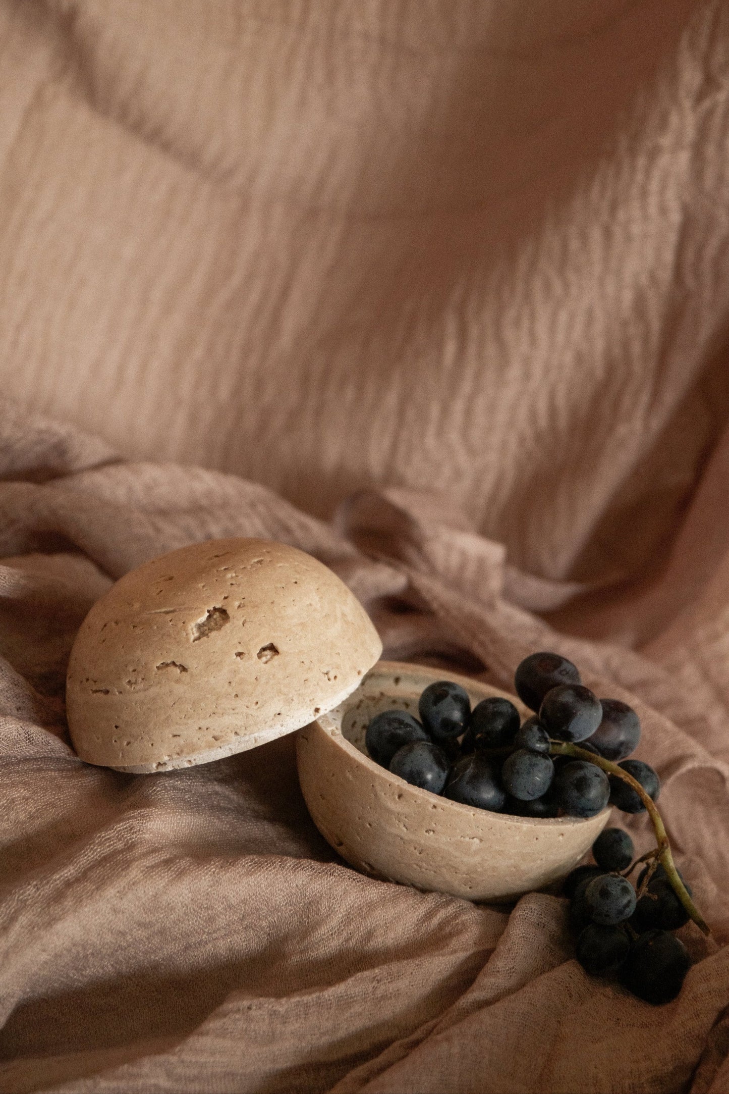 Travertine Salt Cellar