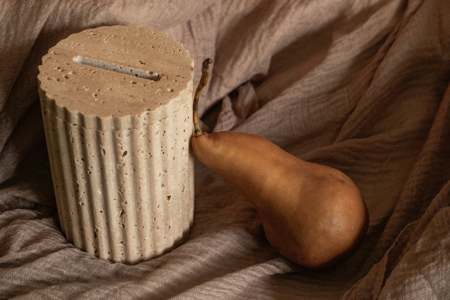 Travertine Tzedakah Box