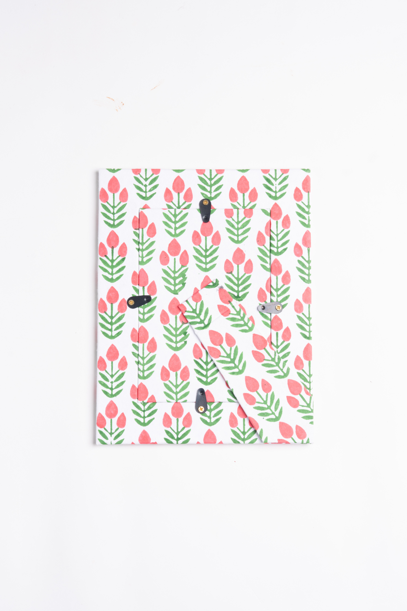 Blockprint Picture Frame in Red Poppy