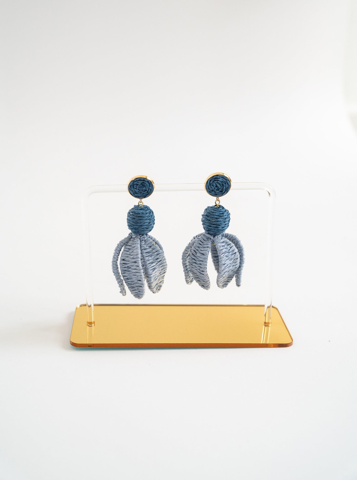 Rattan Flower Drop Earrings