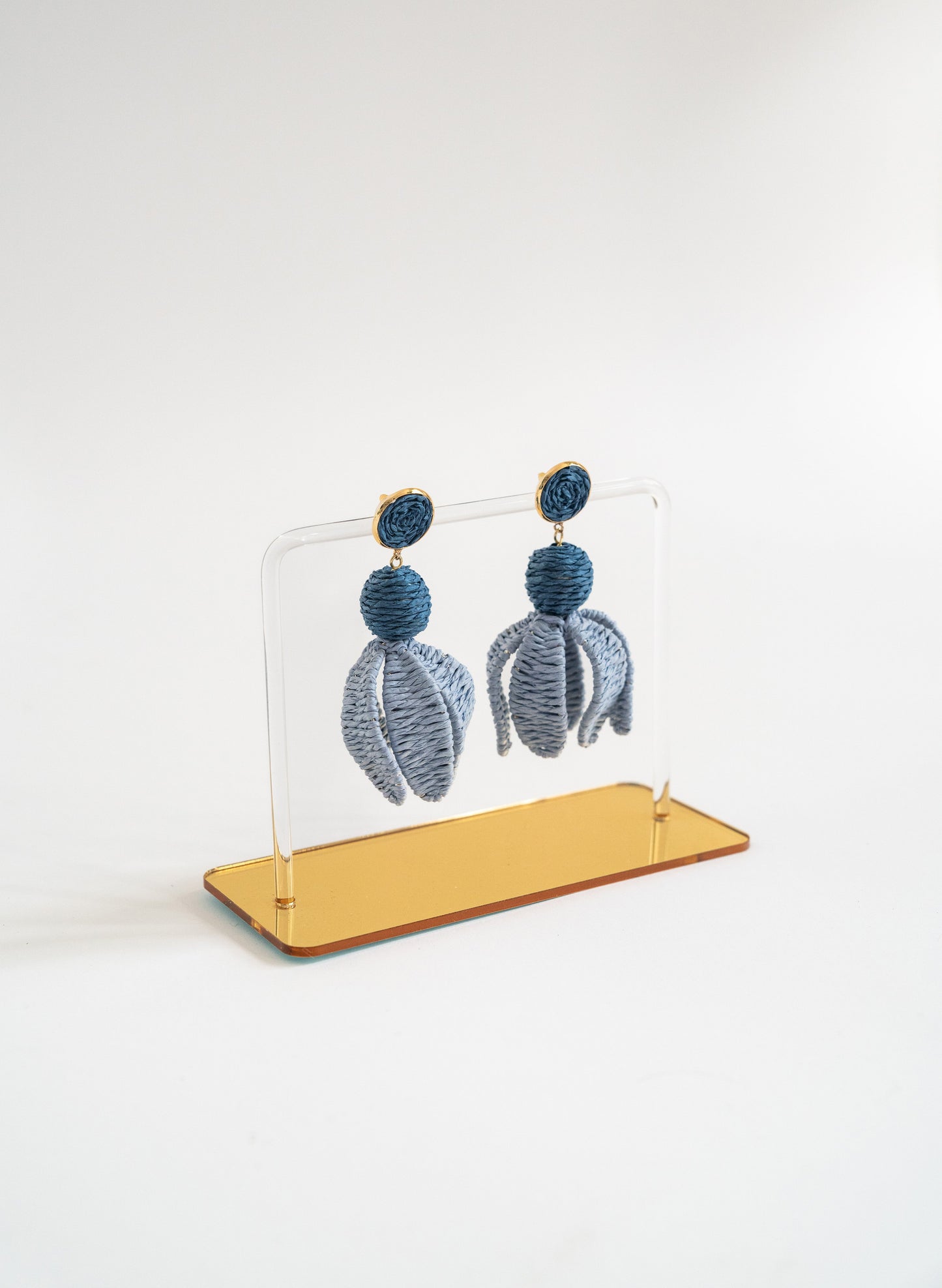 Rattan Flower Drop Earrings