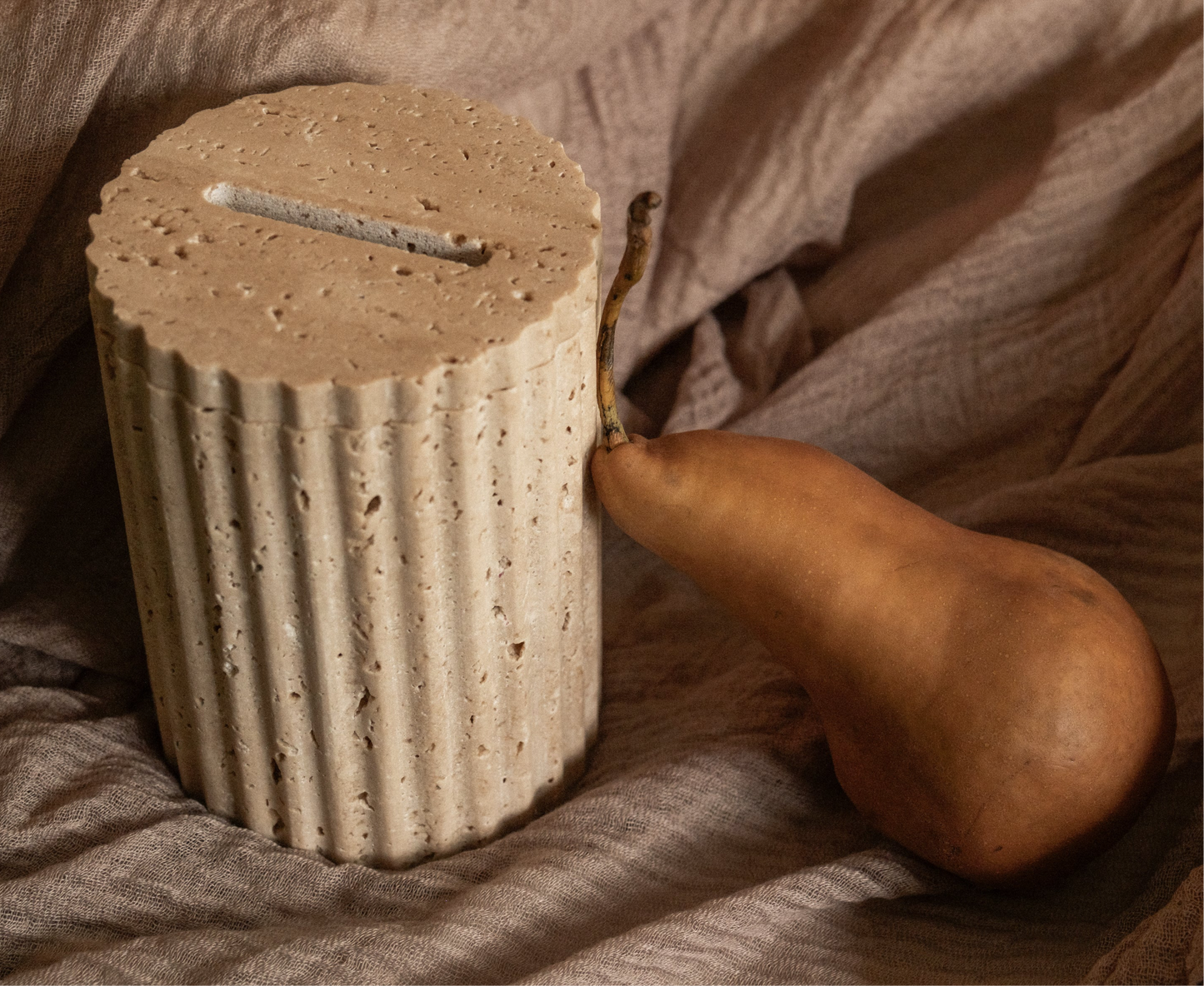 Travertine Tzedakah Box