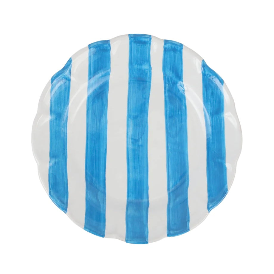 AMALFITANA AQUA STRIPE SALAD PLATE