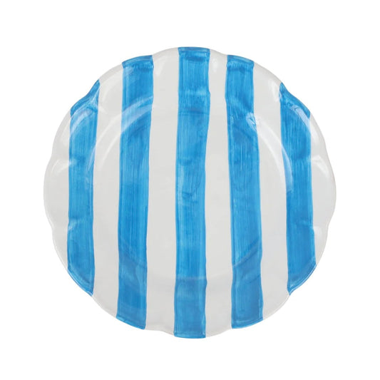 AMALFITANA AQUA STRIPE SALAD PLATE