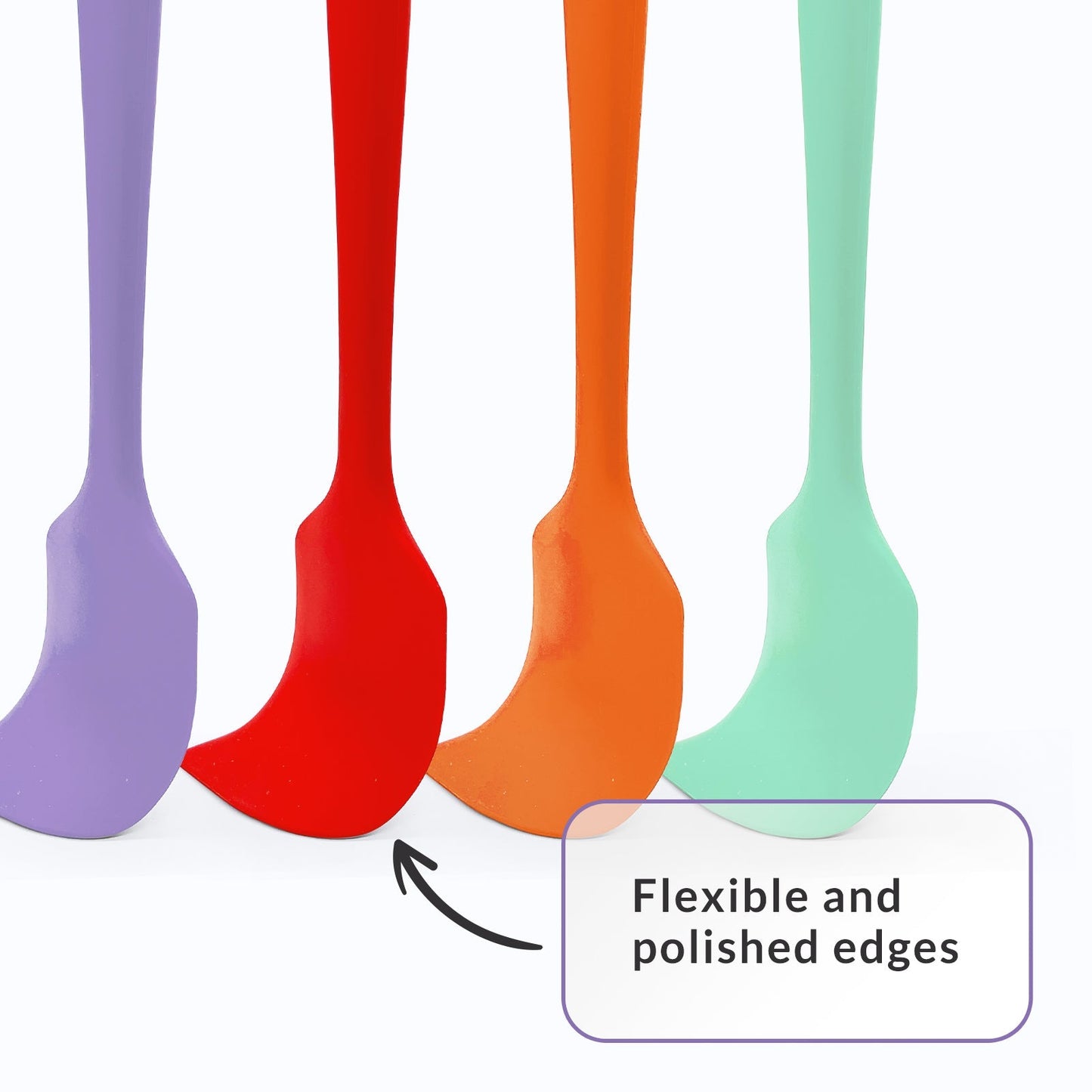 3 Piece Silicone Spatula Set - Purple