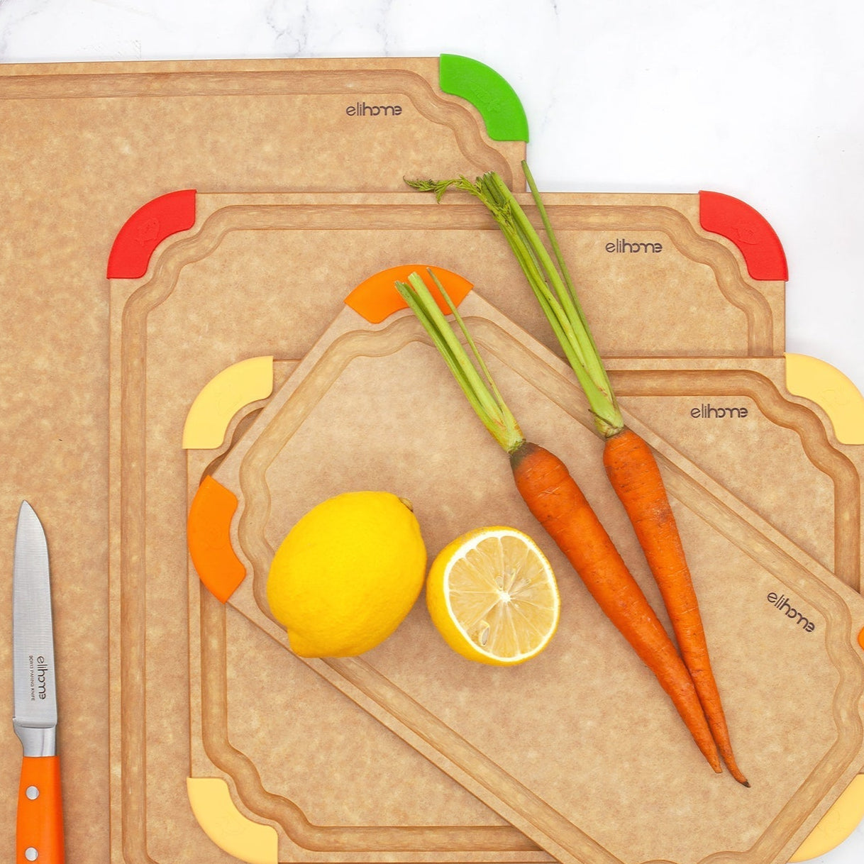 Premium Series 10 x 13 x 1/4 Cutting Board - Non Slip & Color Coded - Medium