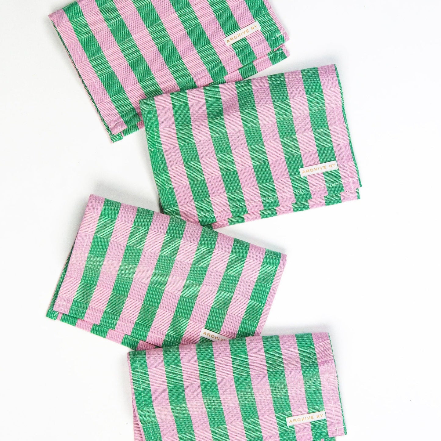 Flora Stripe Cocktail Napkins, Set of 4