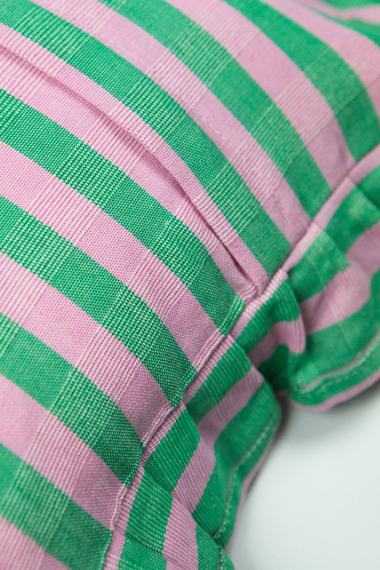 Flora Stripe Ruffle Pillow