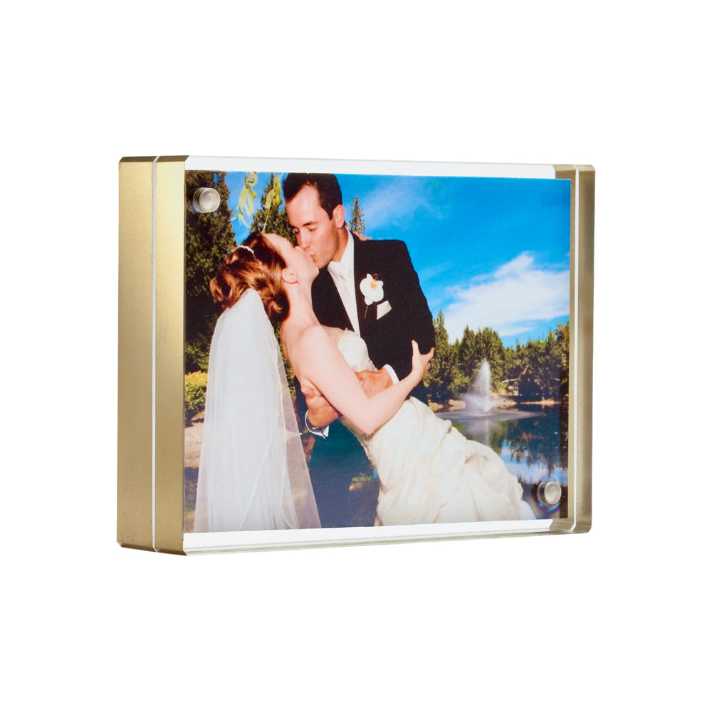 Gold Edge Magnet Frame - Set of 3 - 5" x 7"