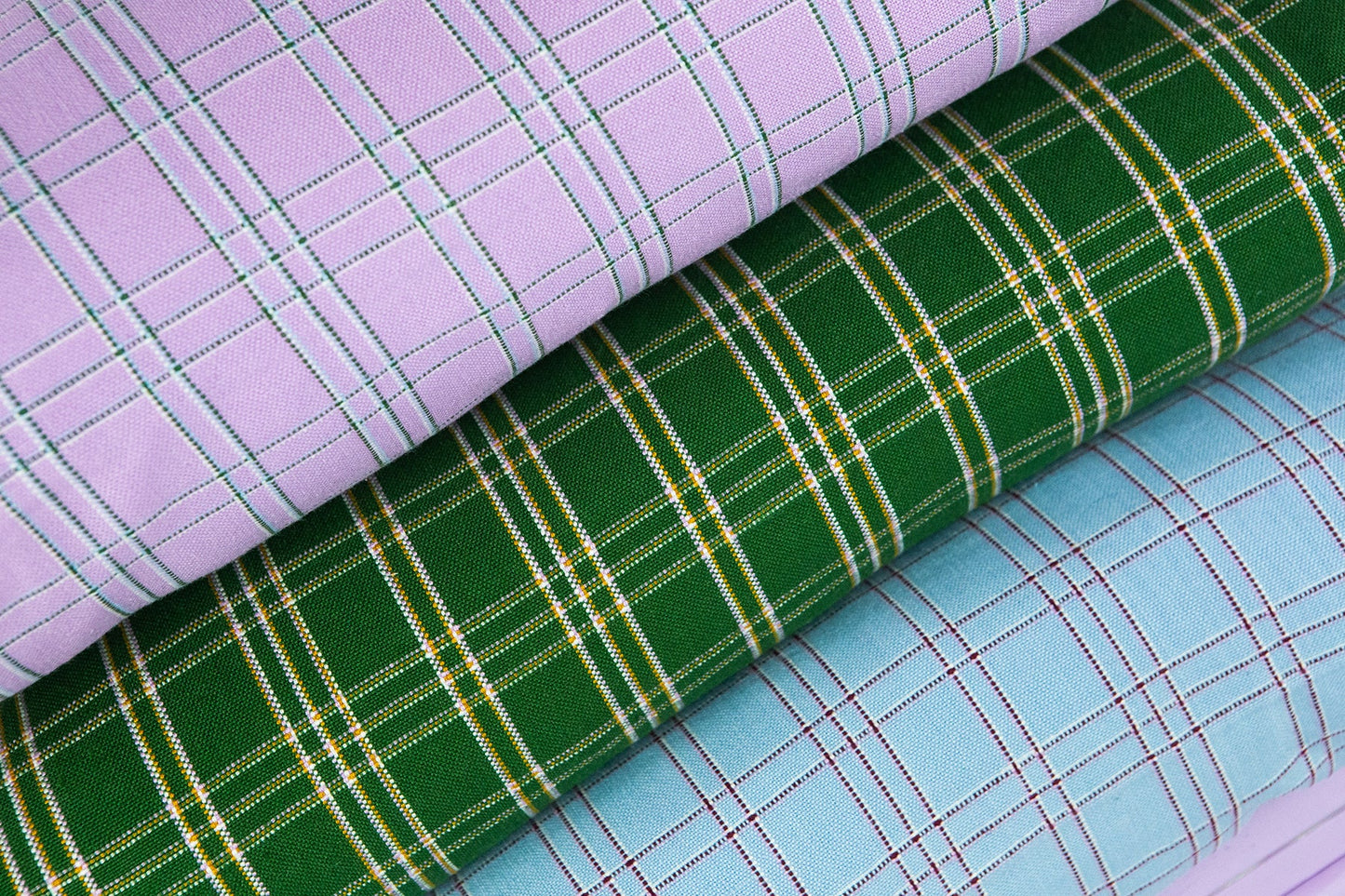 Chiapas Plaid Light Blue Pillow