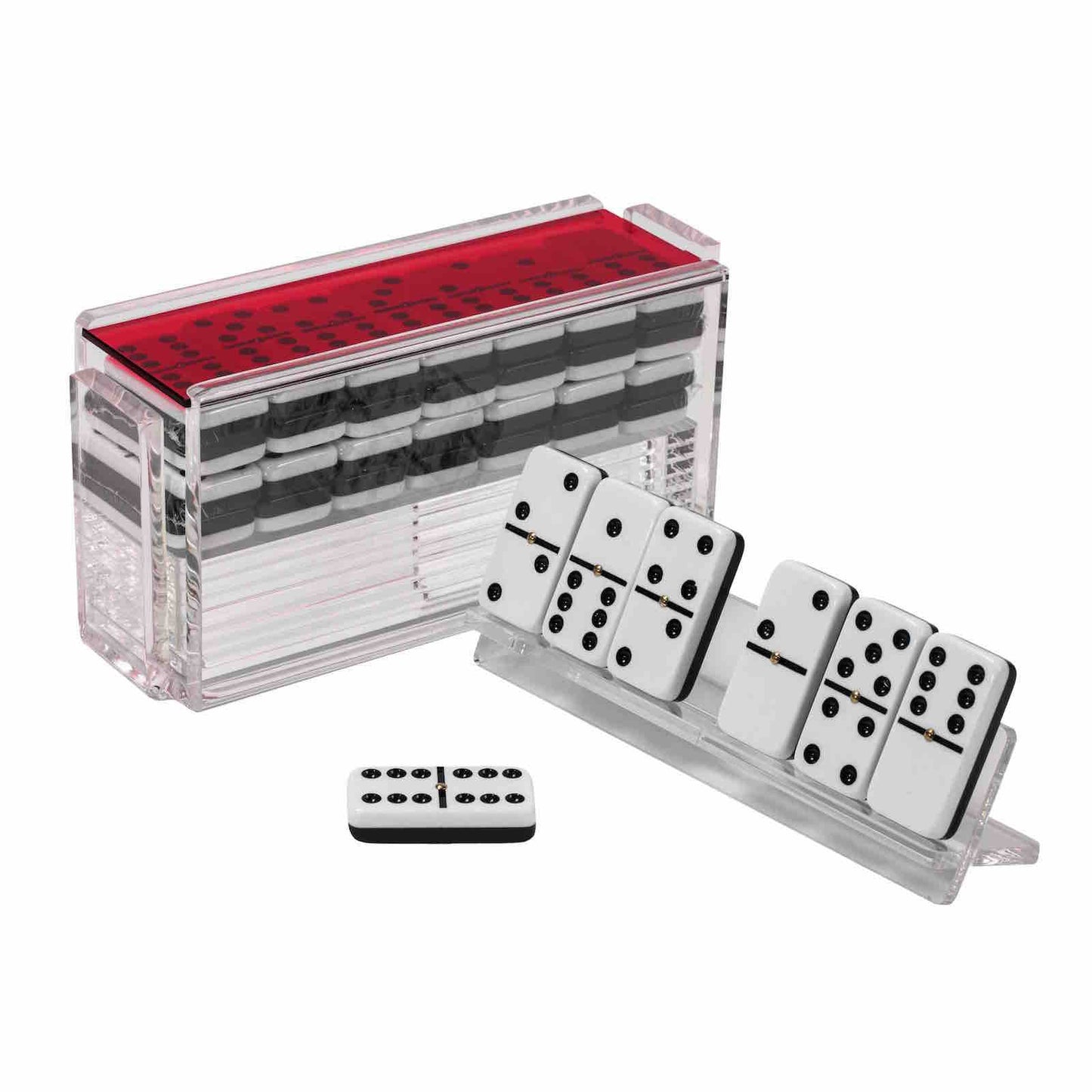 "El Catire" Domino Set with Racks - Red