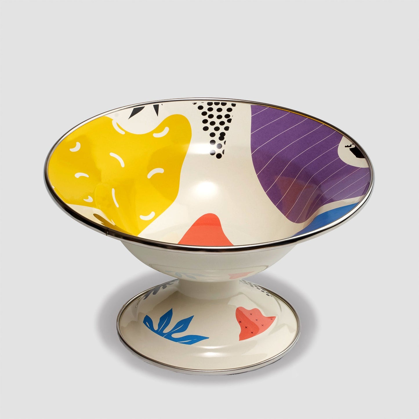 Kapka Flashback Small Enamel Footed Fruit Plate - Darling Spring