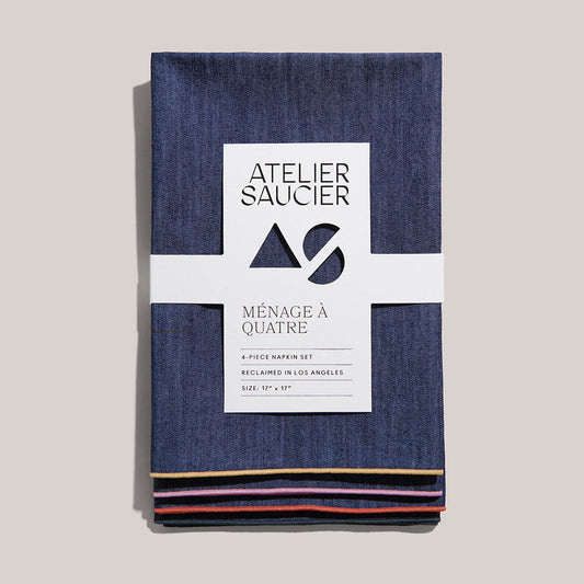 Rainbow Denim Napkins | Set of 4