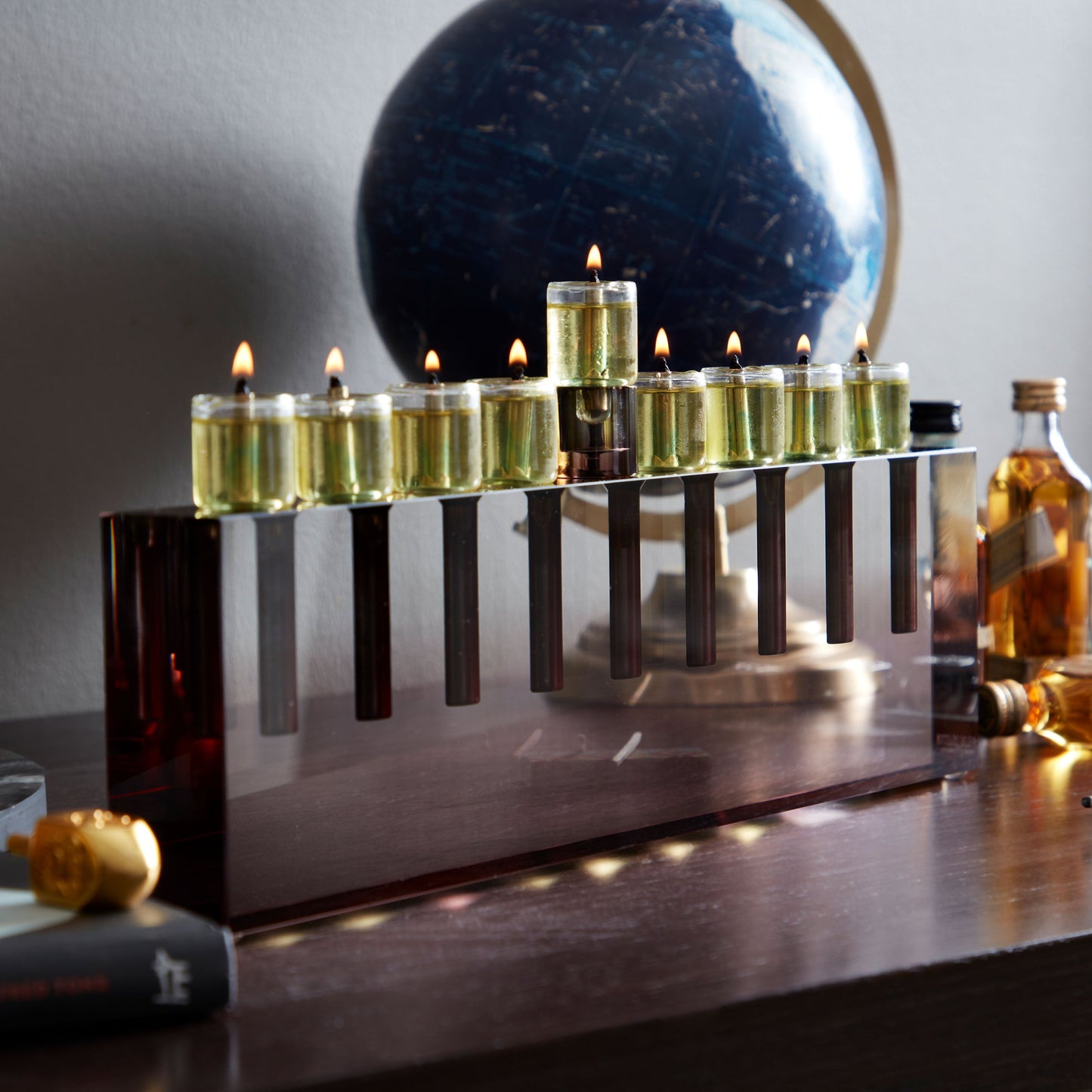 Oil Menorah Smoke