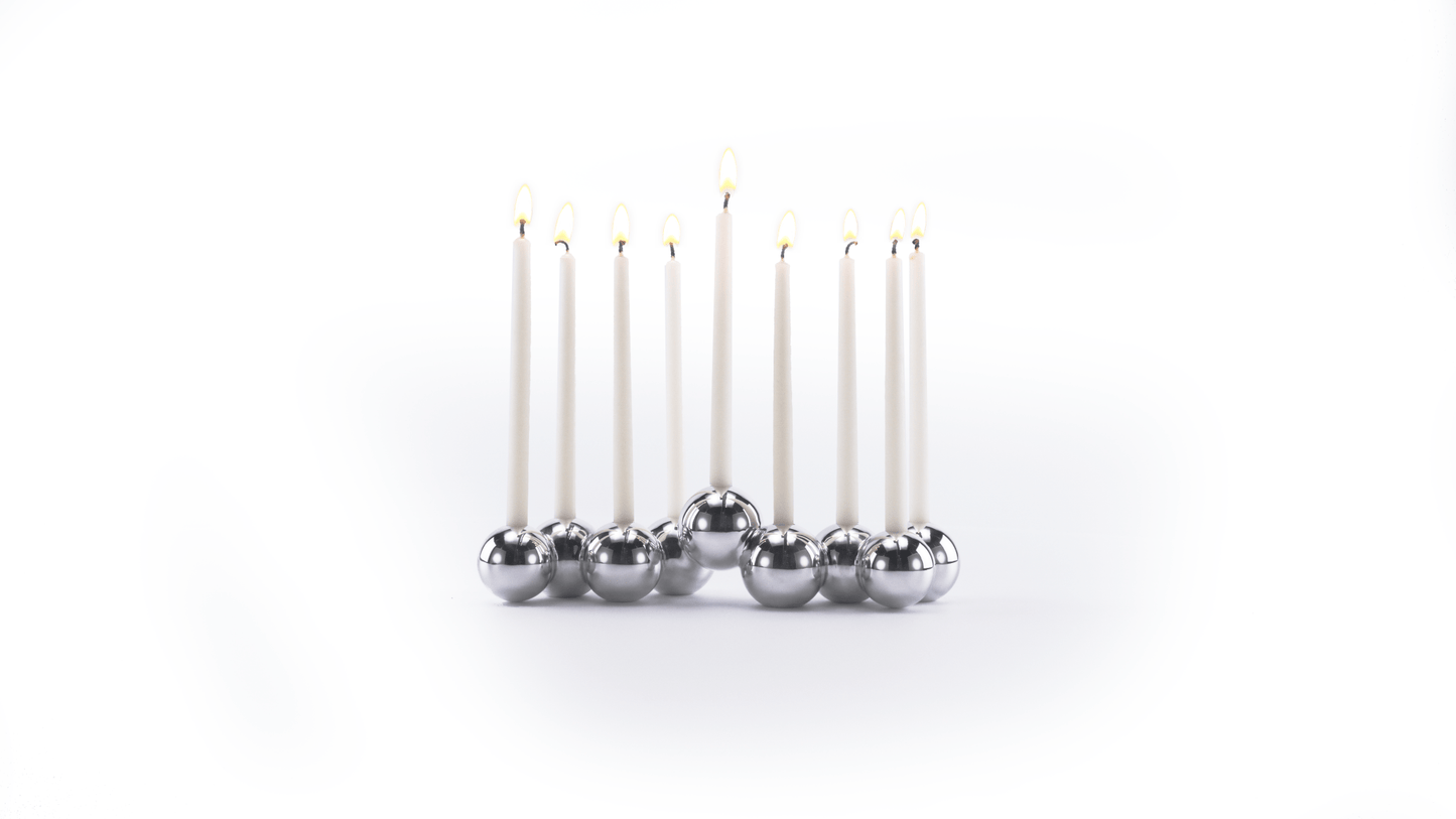 Bubble Menorah (Aluminum) - Shop Tchotchke