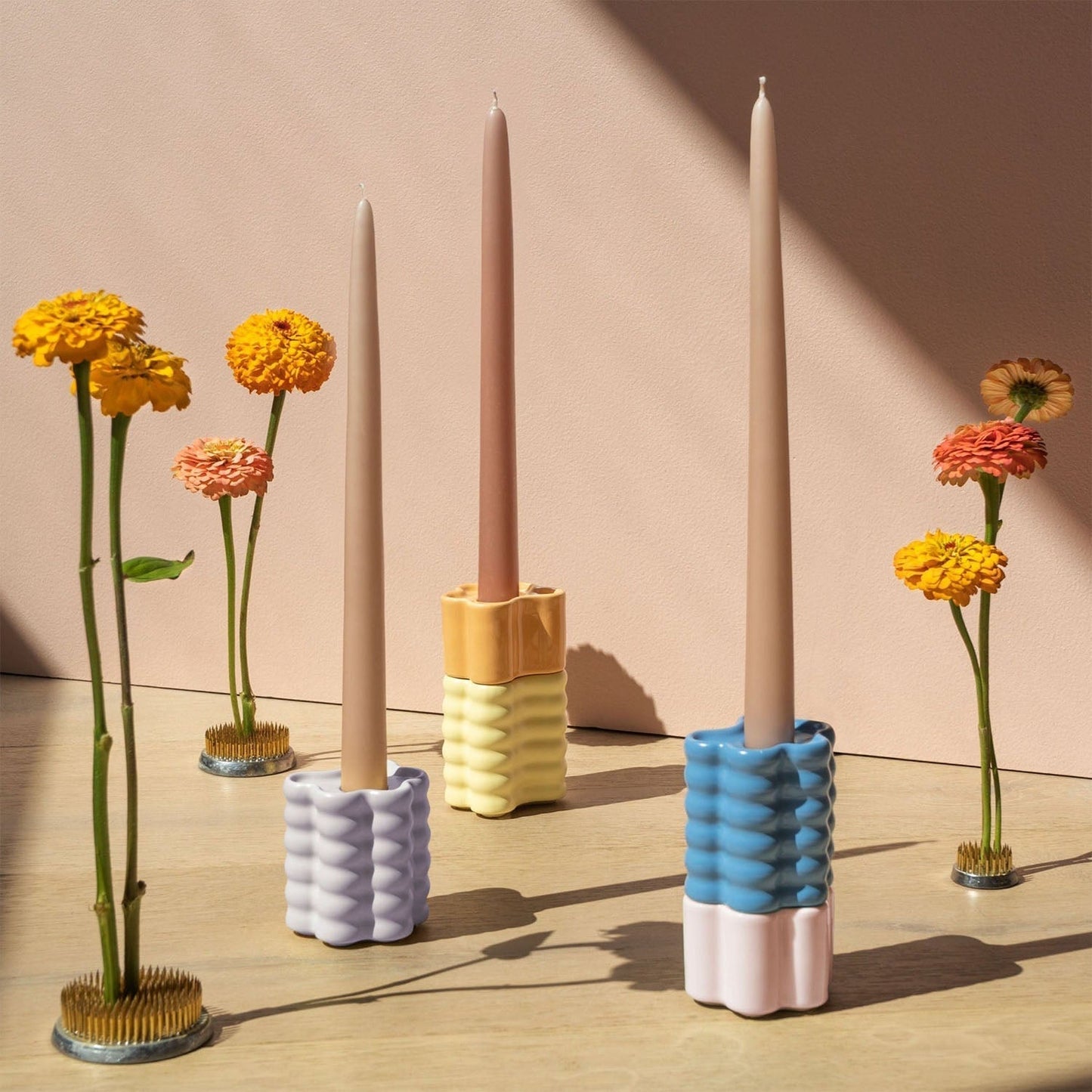 OCTAEVO Flora Candle Holder Small - Orange