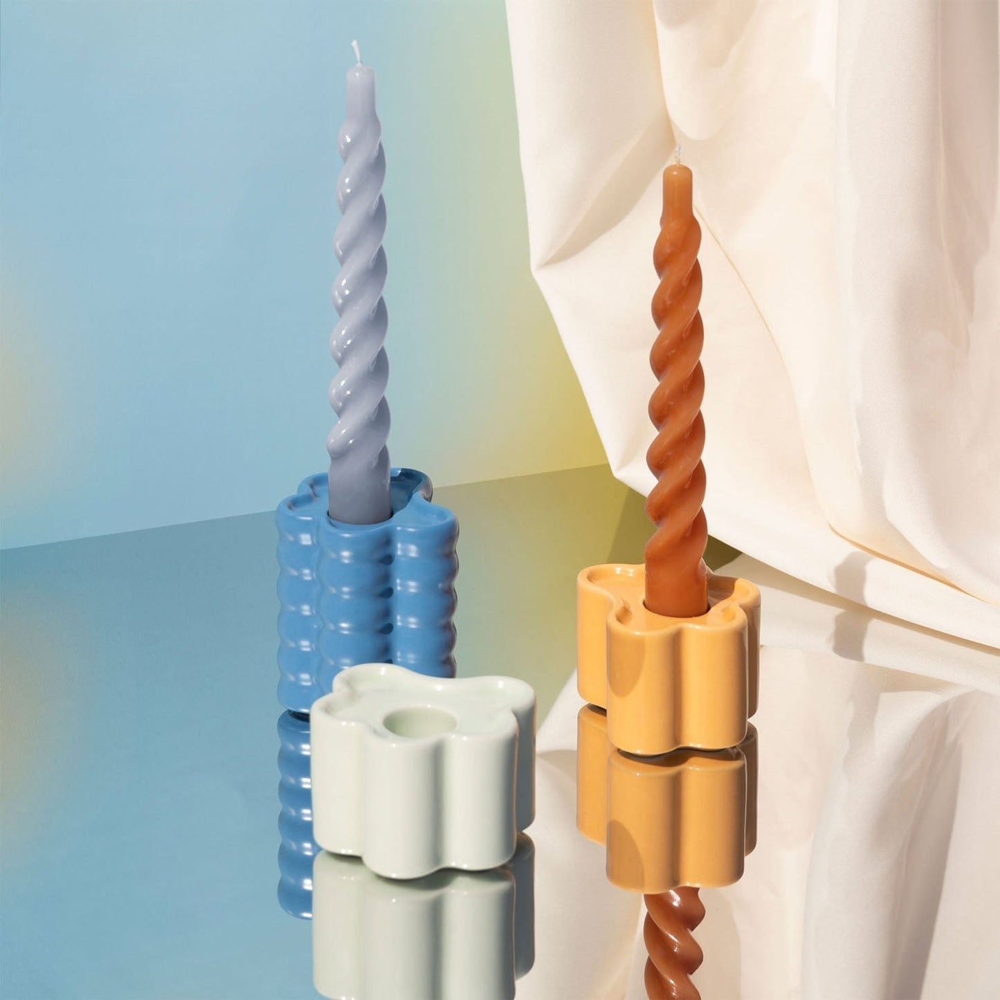 OCTAEVO Flora Candle Holder Small - Mint