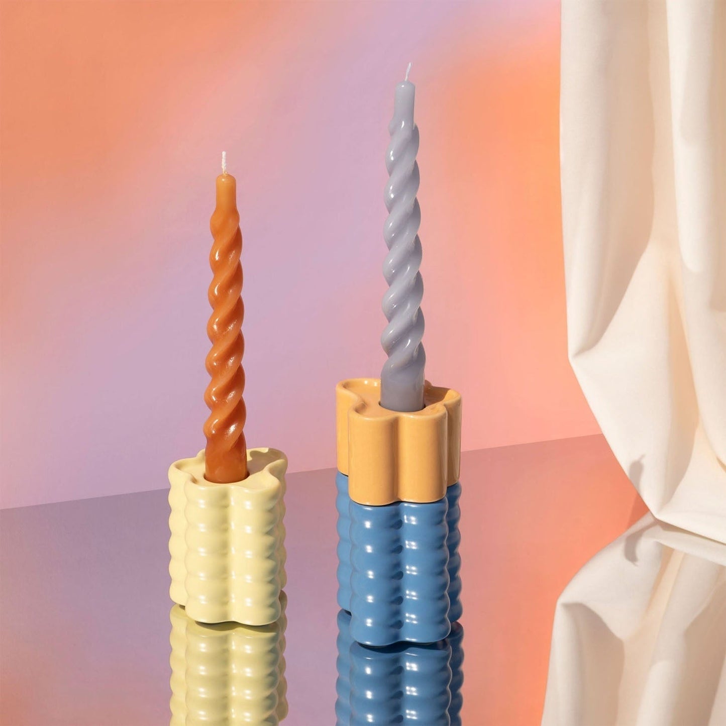 OCTAEVO Flora Candle Holder Small - Orange