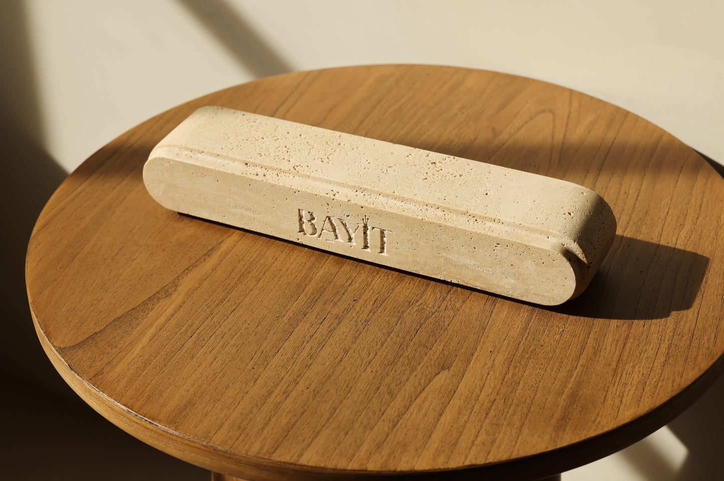 Travertine Candle Menorah