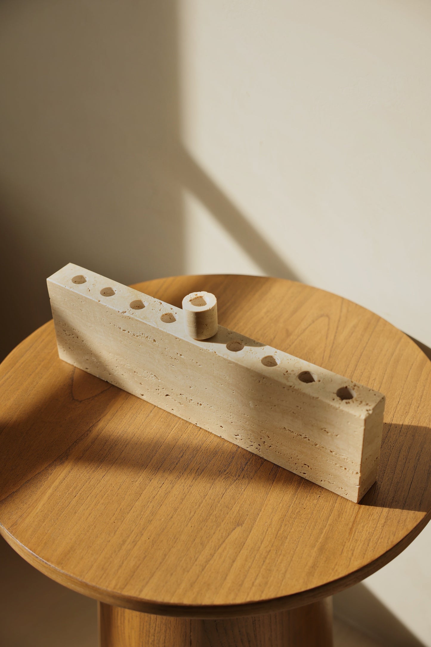 Travertine Oil Menorah
