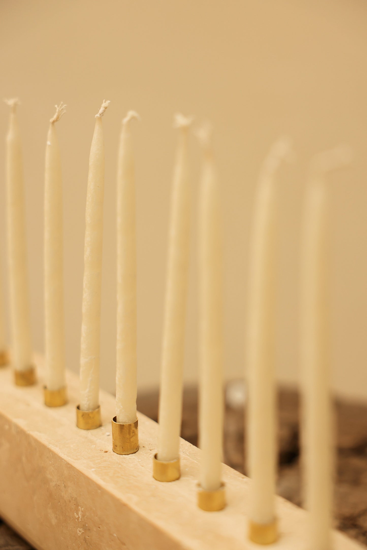 Travertine Candle Menorah