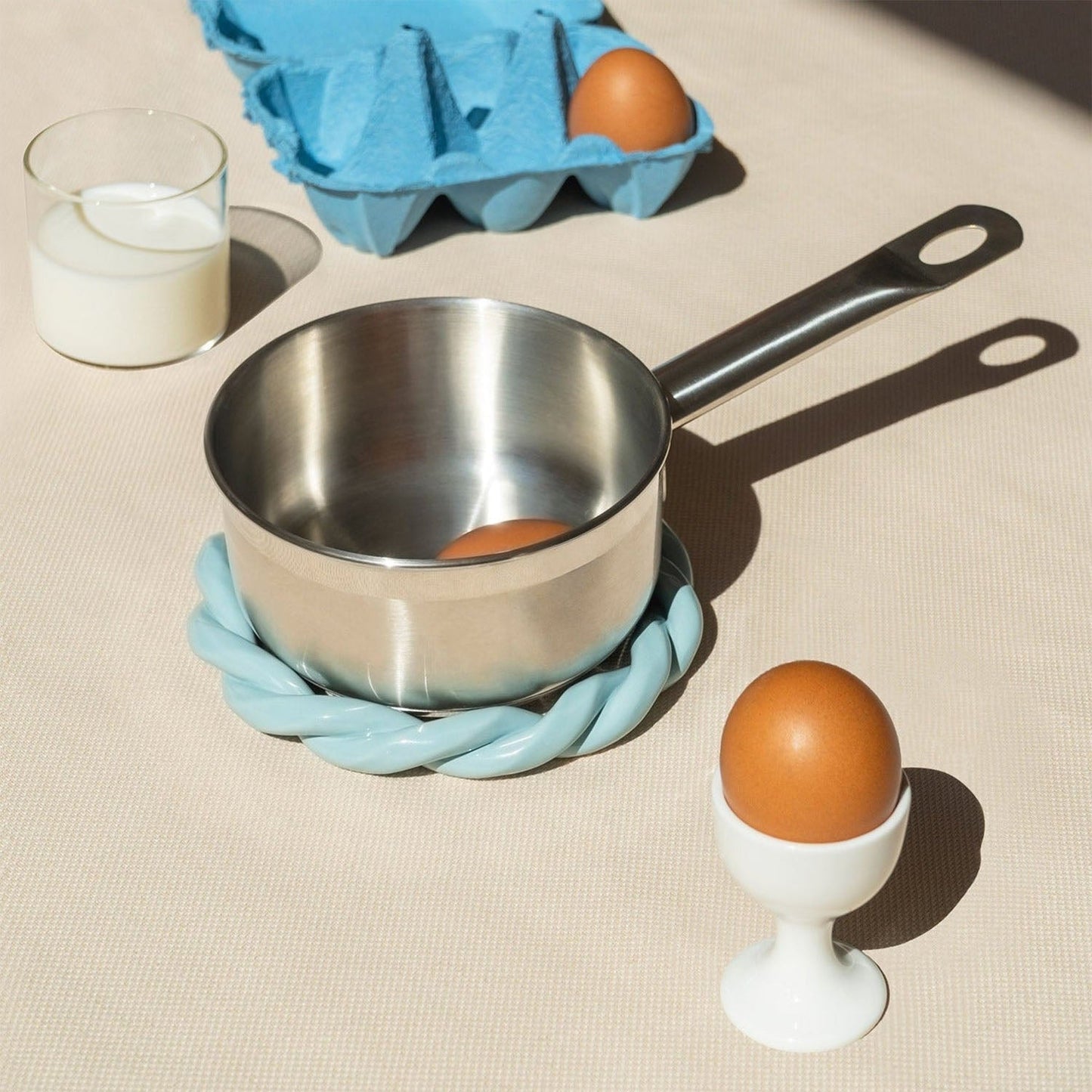 OCTAEVO Sicilia Ceramic Trivet - Light Blue