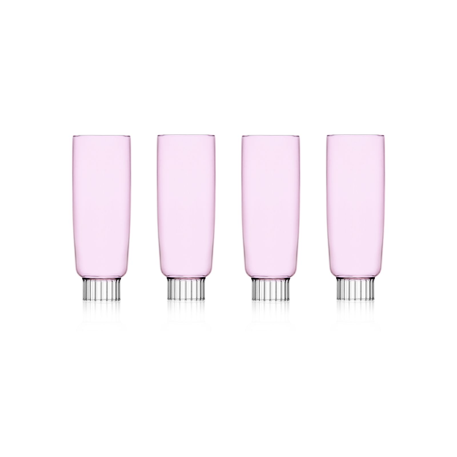 Sprezz's blush pink champagne flute from the Romantic Collection, a perfect example of safe glassware that combines functional elegance with colorful charm for any brunch party setup.