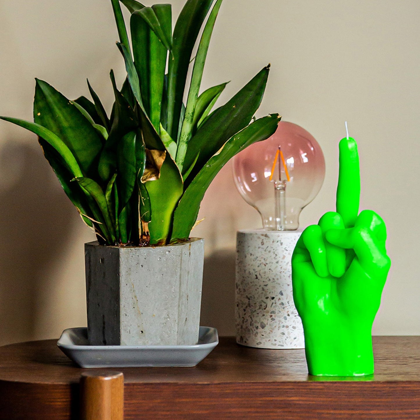 CandleHand "F*ck You" Candle - Neon Green