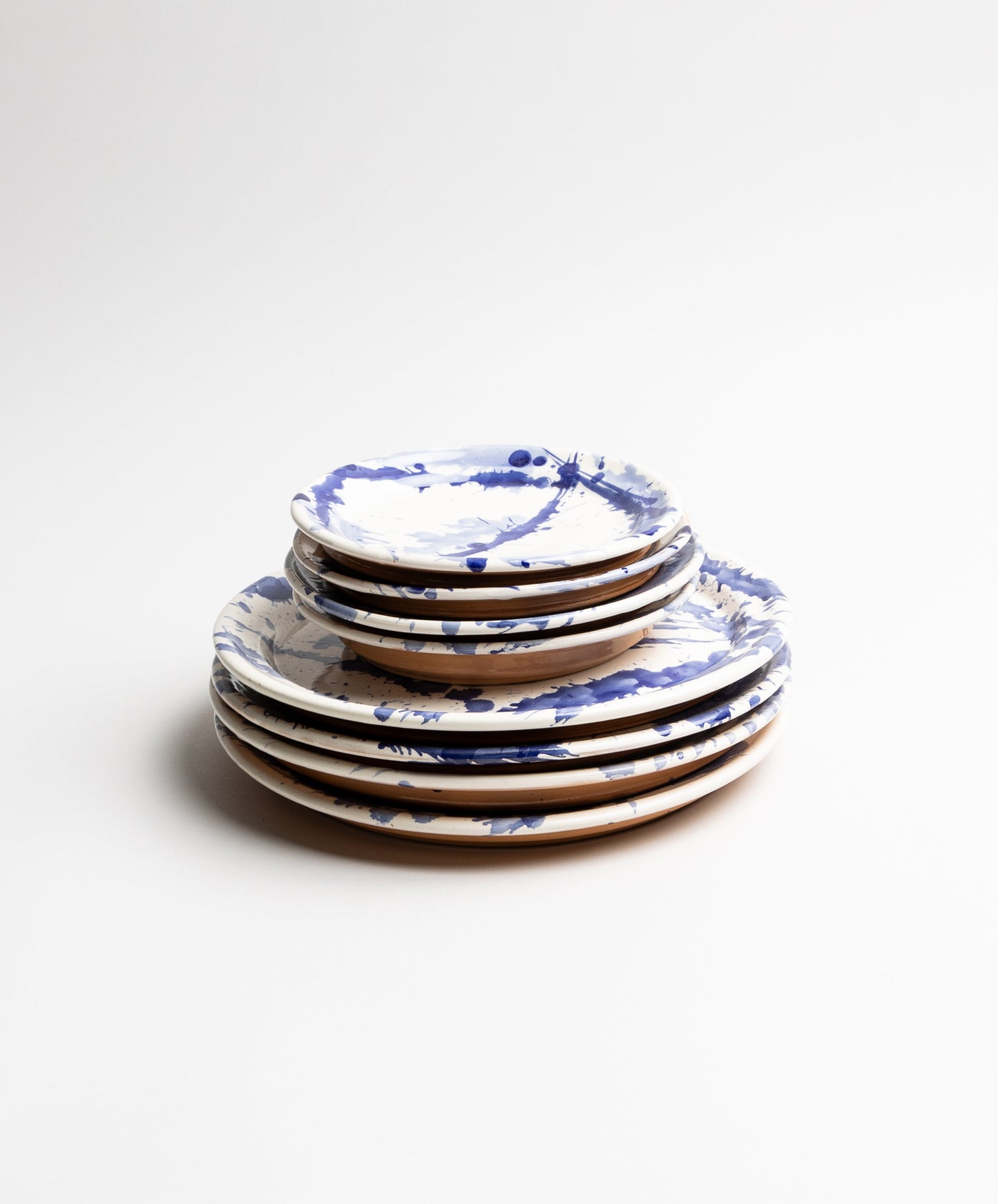 Dinner Plate Set- Il Buco Vita / color~Blue Splatter