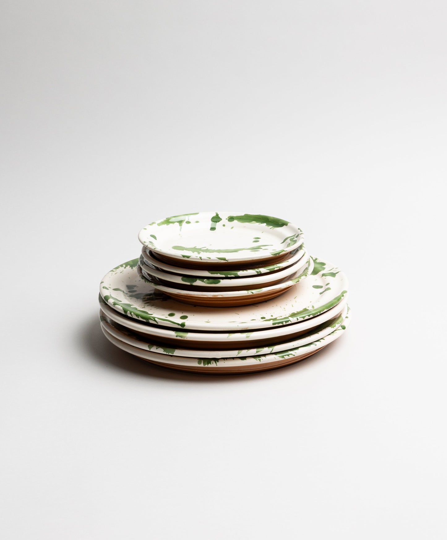 Dinner Plate Set- Il Buco Vita / Color~Green Splatterware