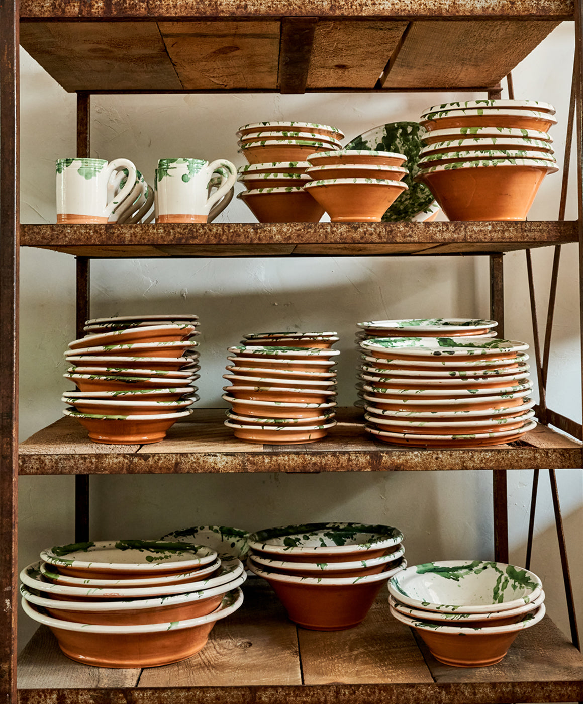 Green Splatterware Pasta Dish