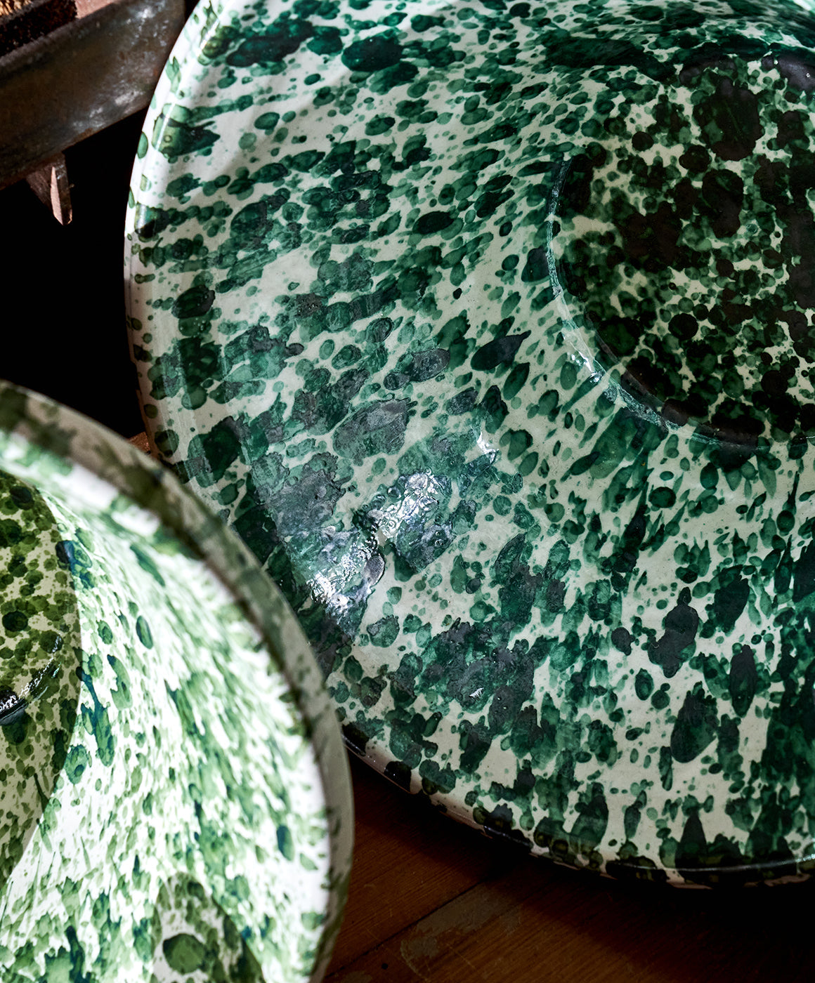 Green Splatterware Mixing Bowl