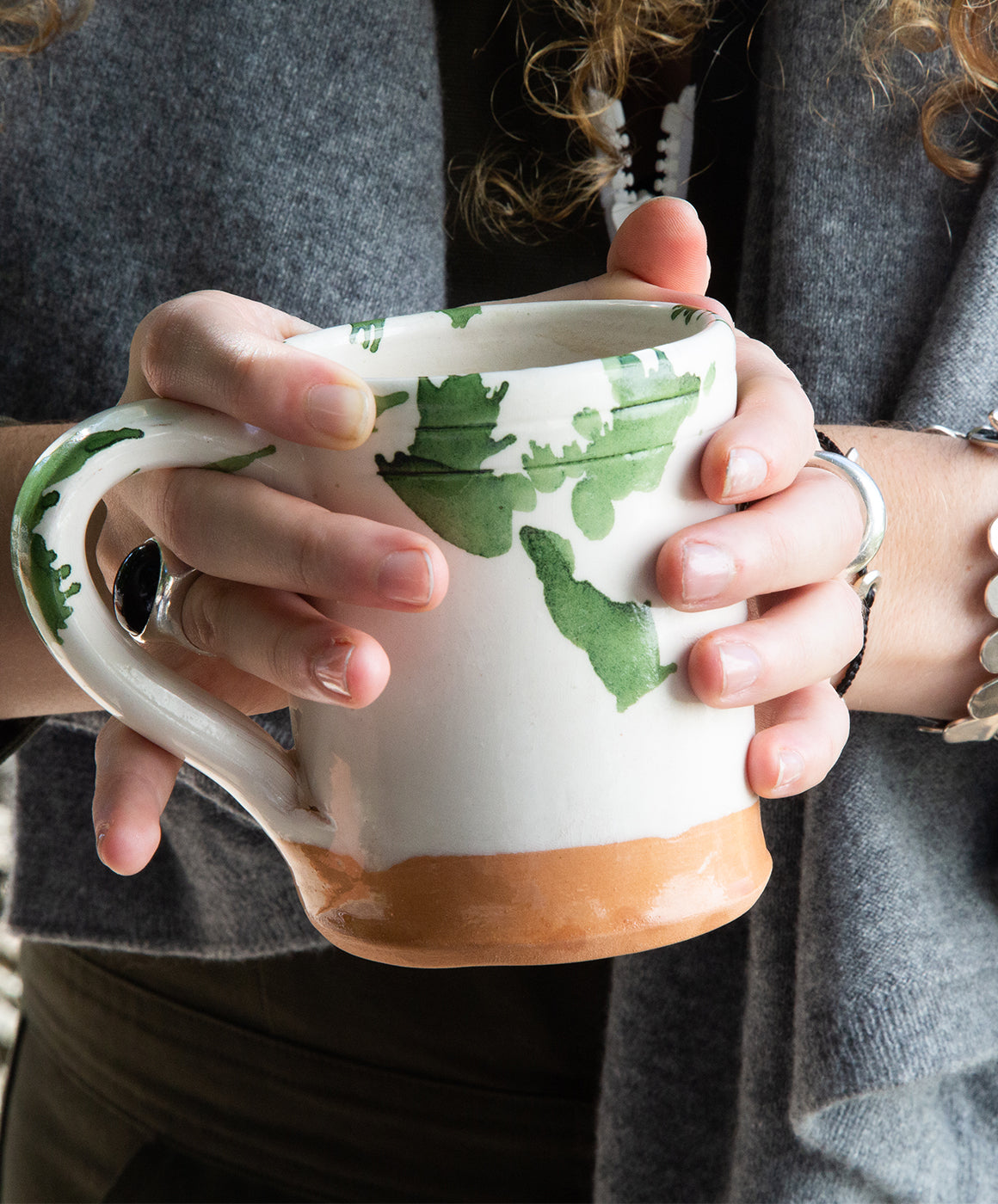 Green Splatterware Mug