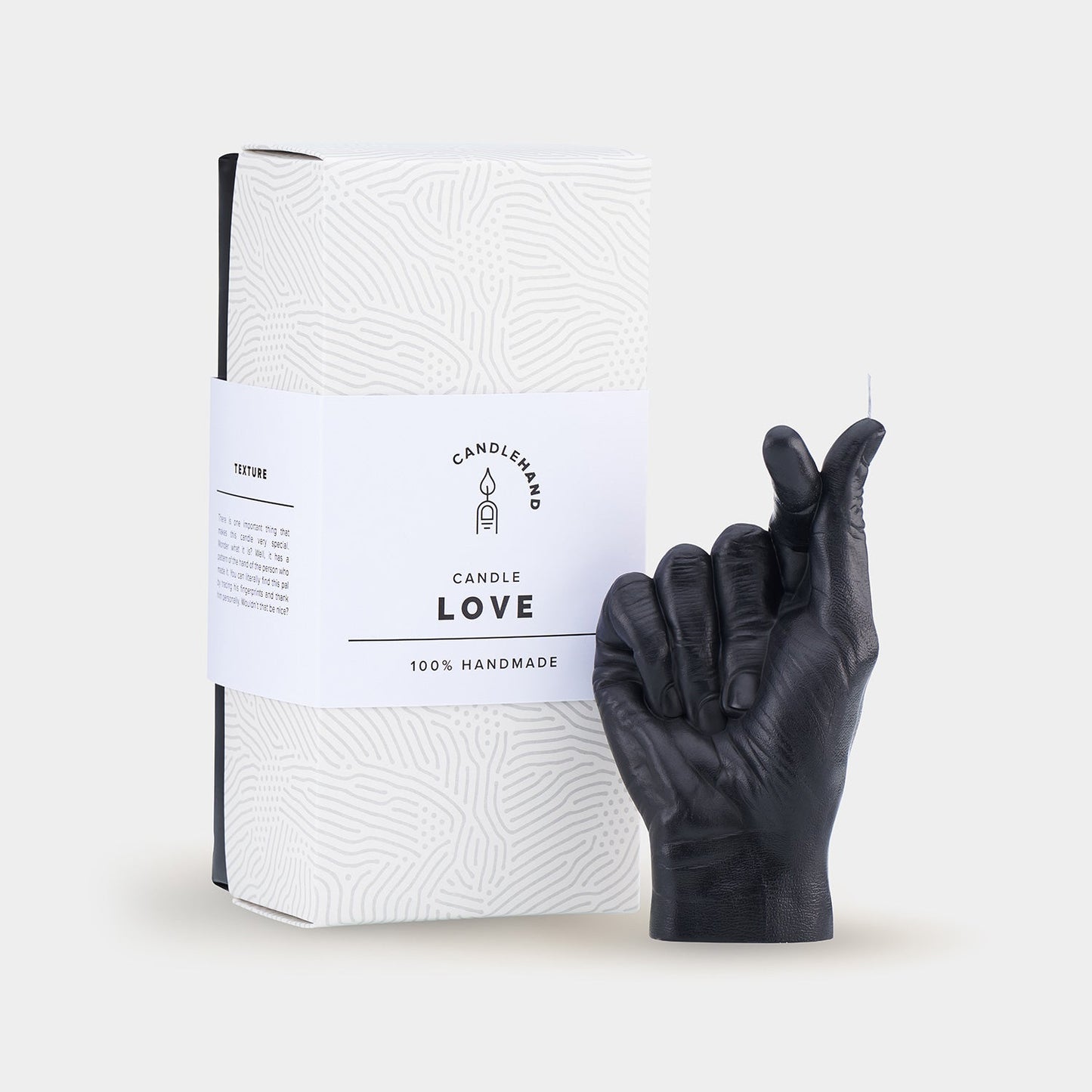 CandleHand "Finger Hearts" Candle - Black