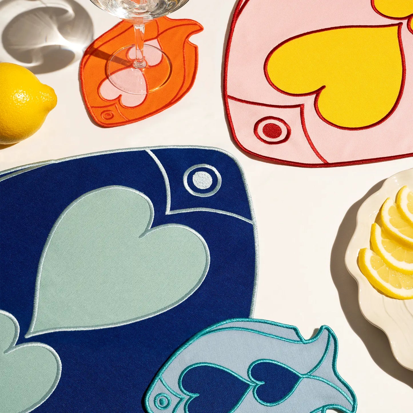 Octaevo Placemat - Fish Blue (Set of 2)