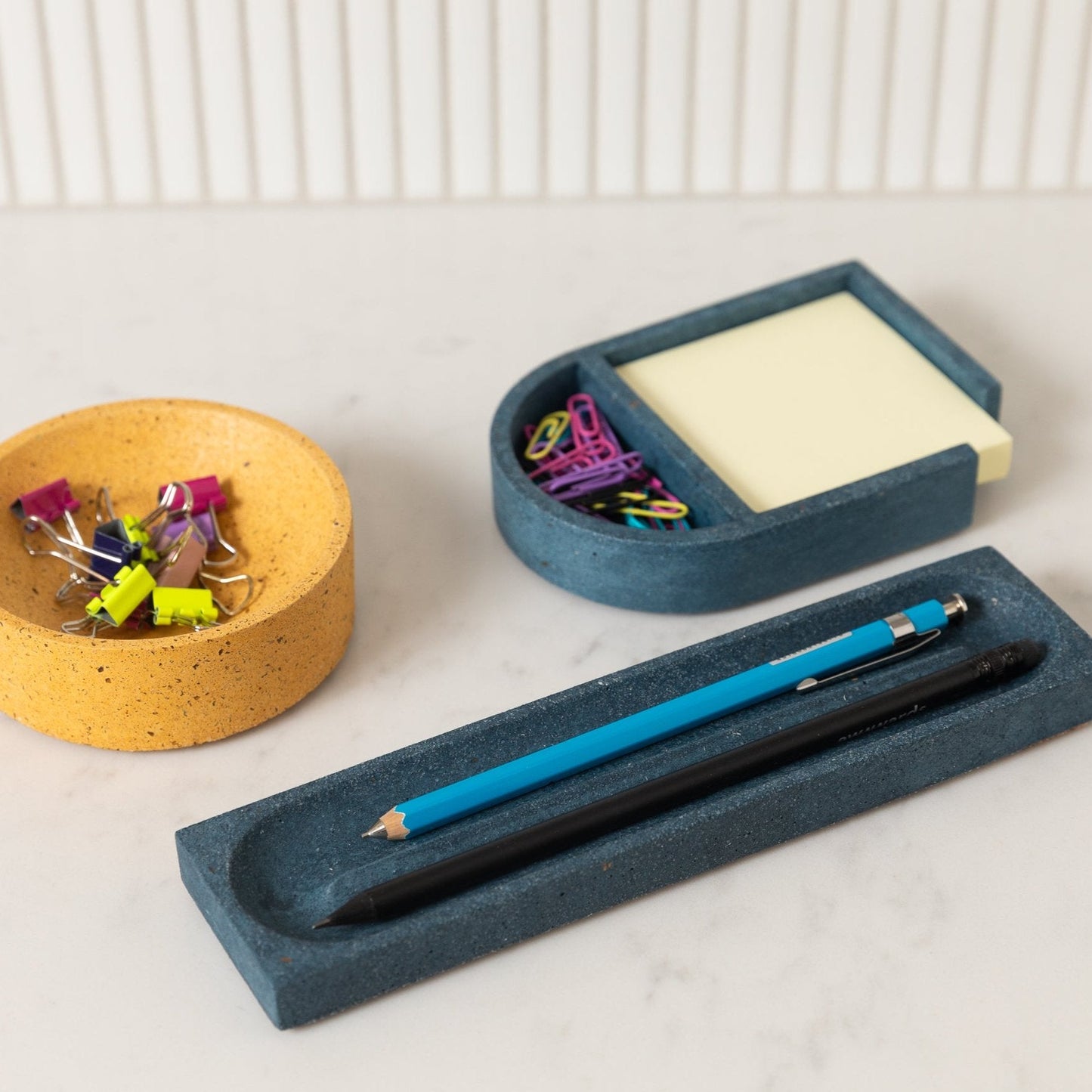 Sticki Note Holder | Cobalt Terrazzo - pretti.cool