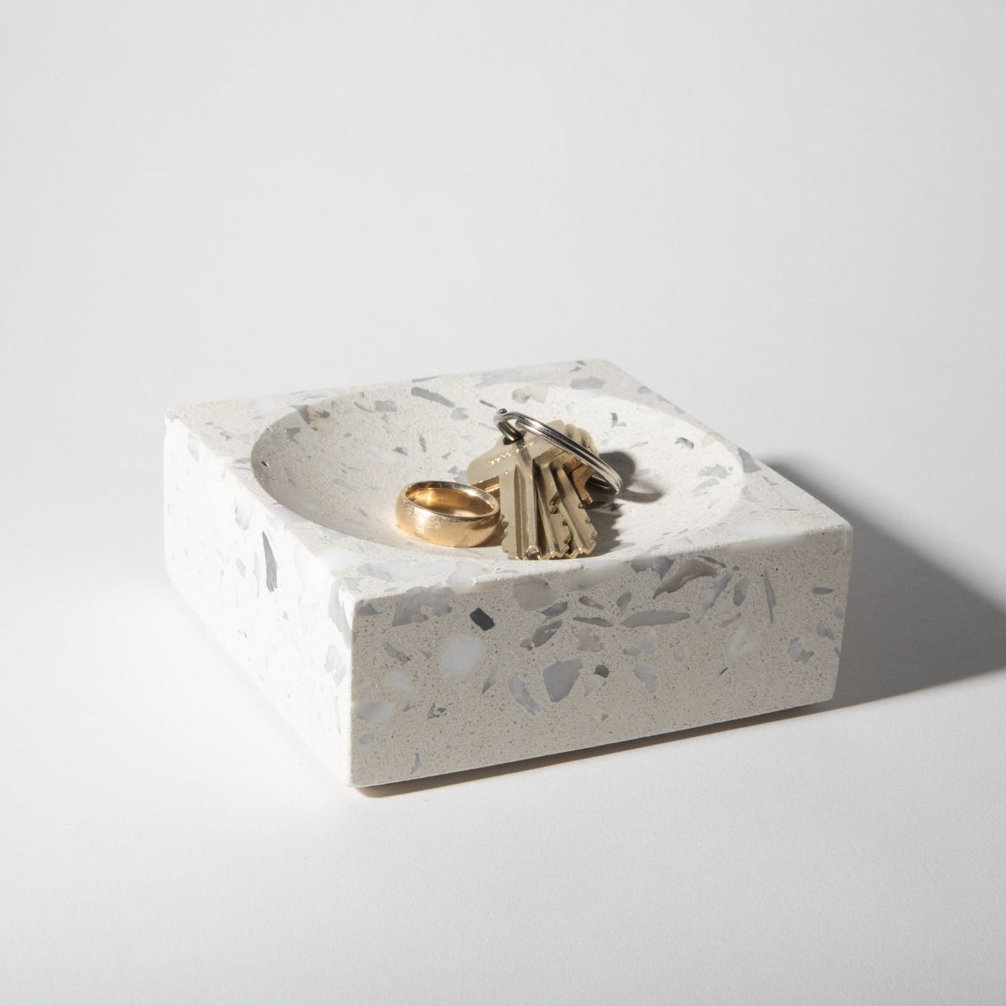 Block Catch All | White Terrazzo