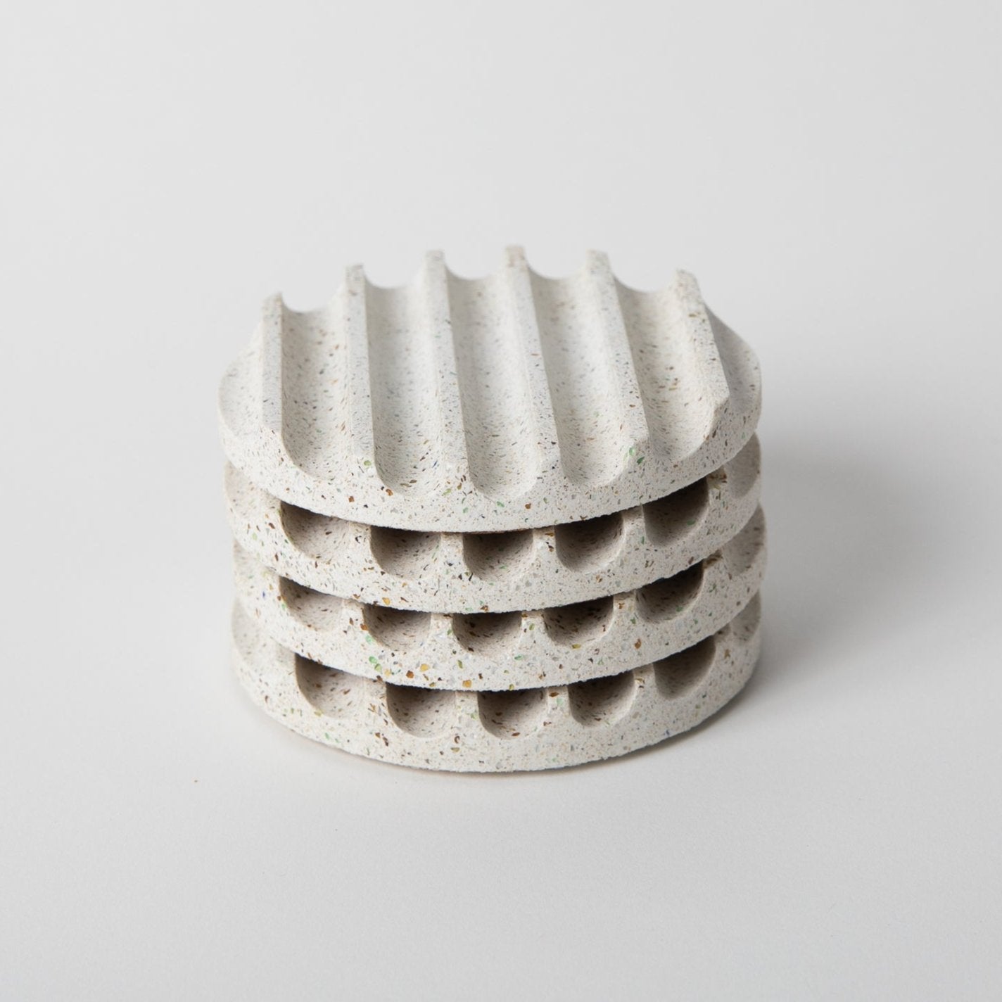 Coaster Set | White Terrazzo - pretti.cool